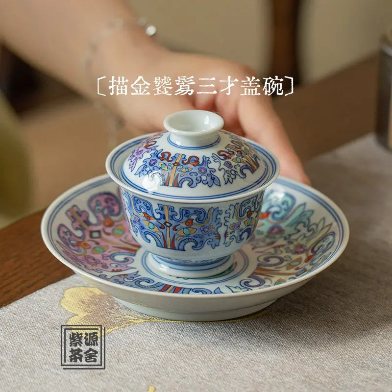 Miao Jin Tao Tie - Jing De Zhen Porcelain Gaiwan zycschina