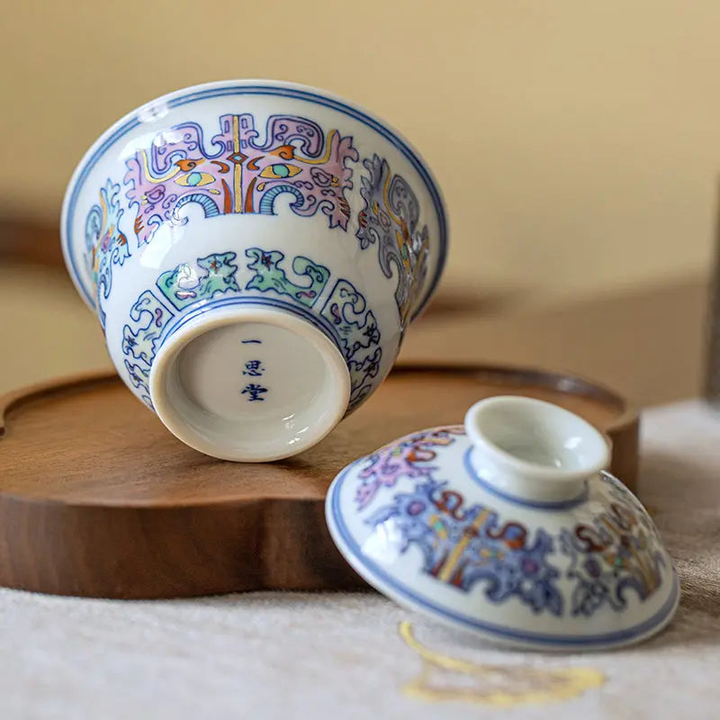 Miao Jin Tao Tie - Jing De Zhen Porcelain Gaiwan zycschina