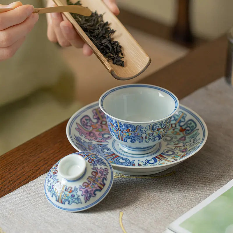 Miao Jin Tao Tie - Jing De Zhen Porcelain Gaiwan zycschina