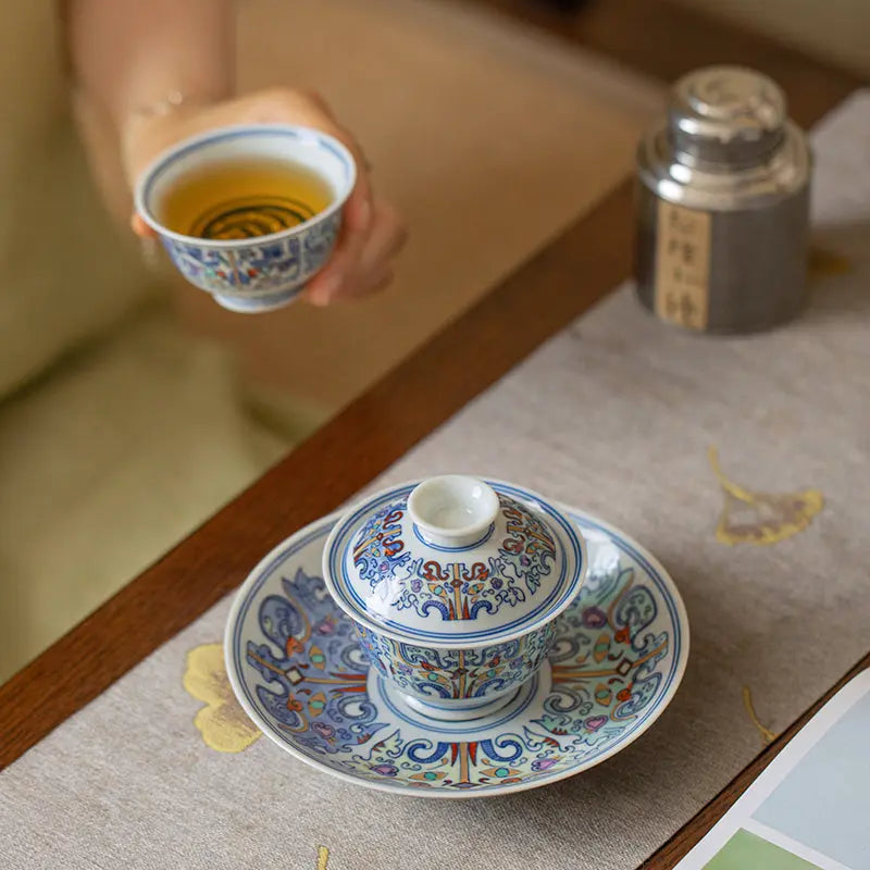 Miao Jin Tao Tie - Jing De Zhen Porcelain Gaiwan zycschina