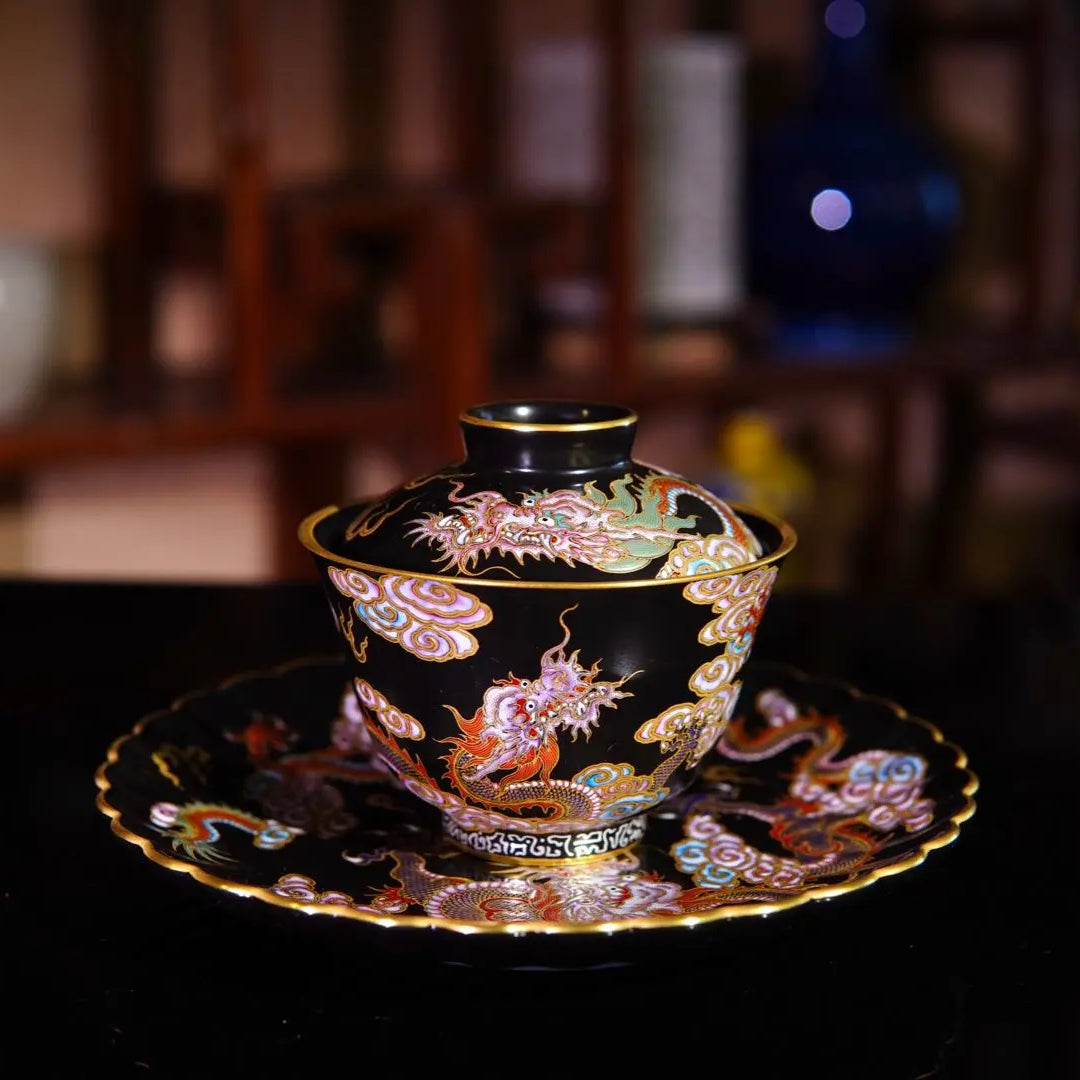 Miao Jin Wu Long Wen - Jing De Zhen Porcelain Gaiwan zycschina