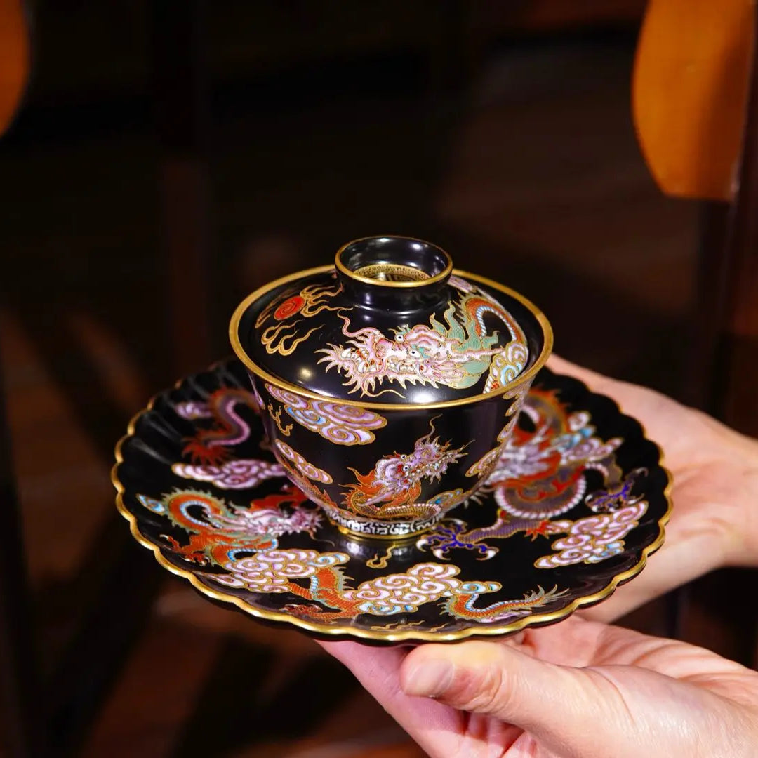 Miao Jin Wu Long Wen - Jing De Zhen Porcelain Gaiwan zycschina