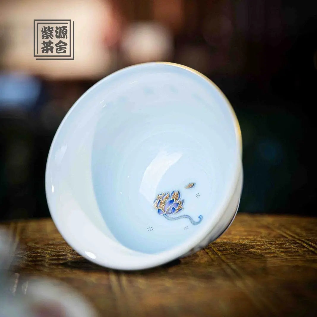 Miao Jin Yu Tu - Jing De Zhen Porcelain Gaiwan zycschina