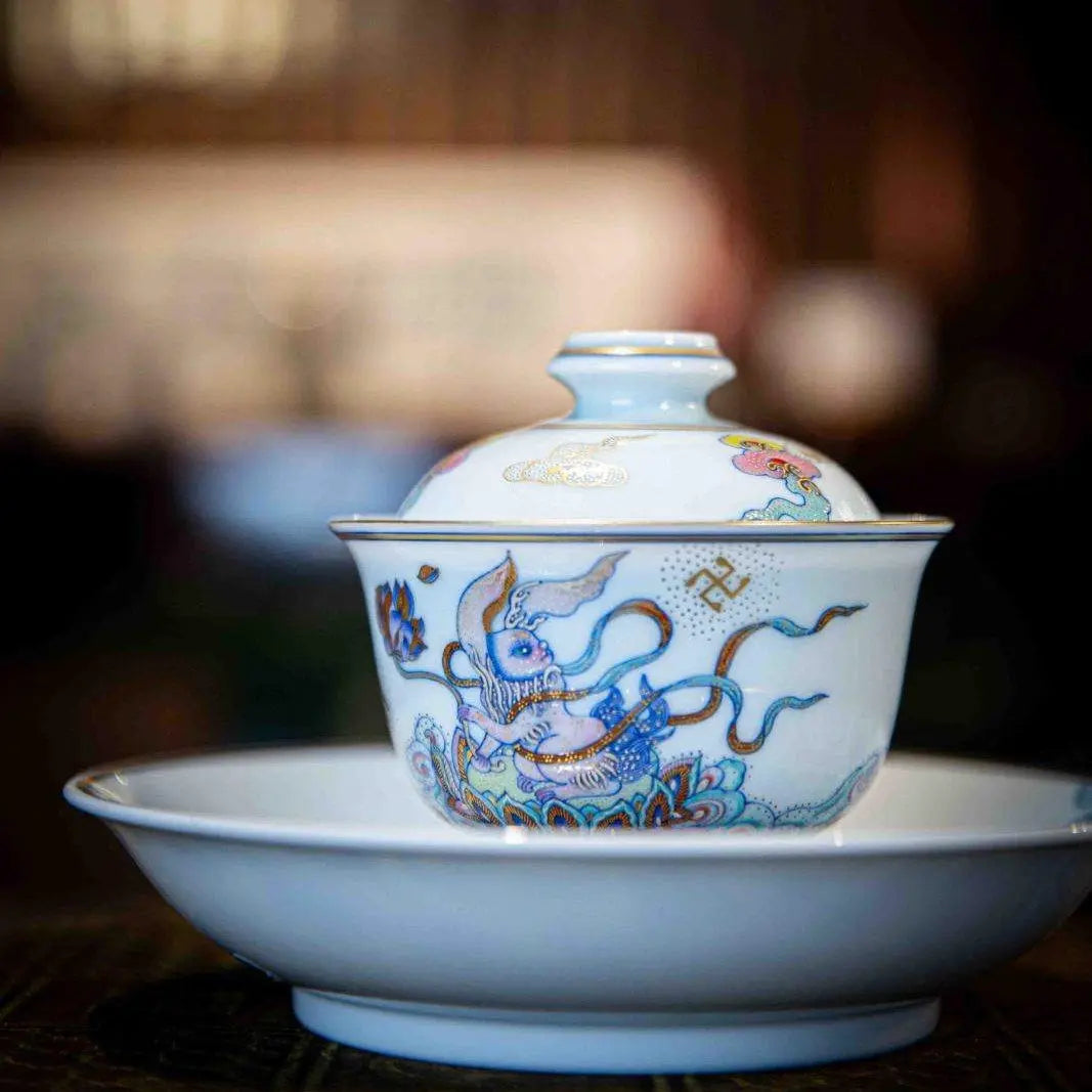 Miao Jin Yu Tu - Jing De Zhen Porcelain Gaiwan zycschina