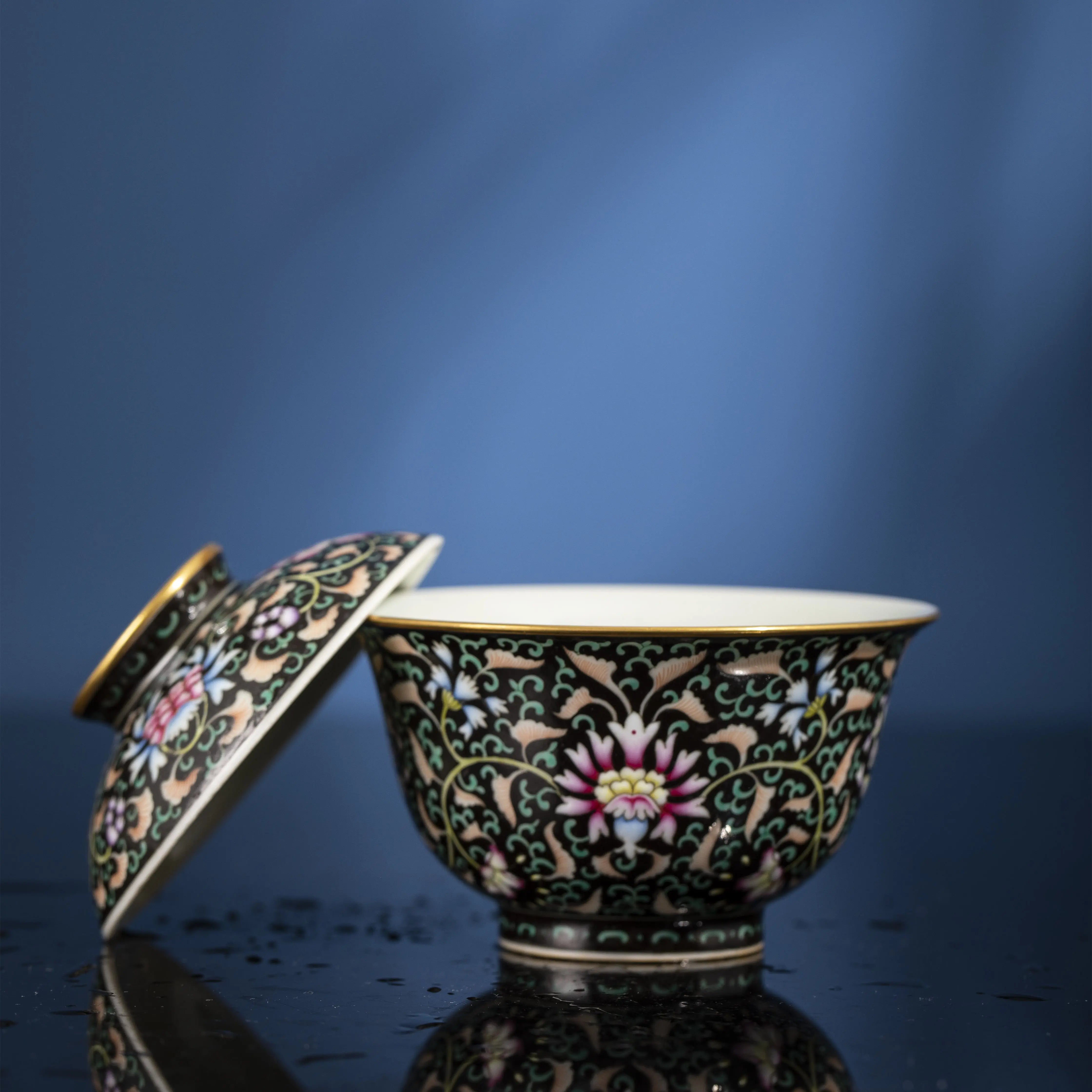 Mo Di Chan Zhi Lian - Jing De Zhen Porcelain Gaiwan zycschina