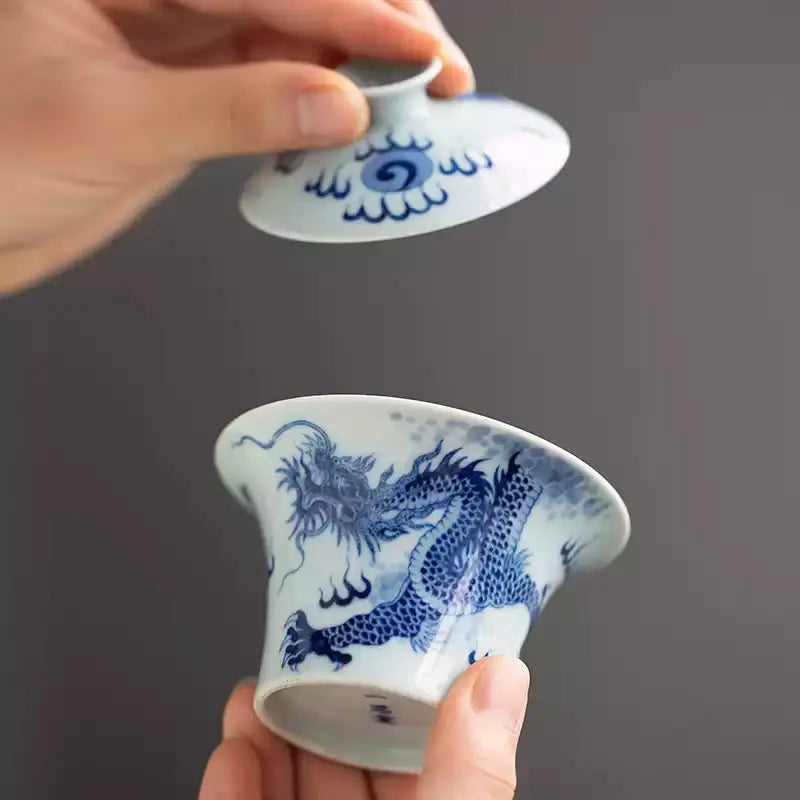 Nei Wai Long Feng Wen - Jing De Zhen Porcelain Gaiwan zycschina