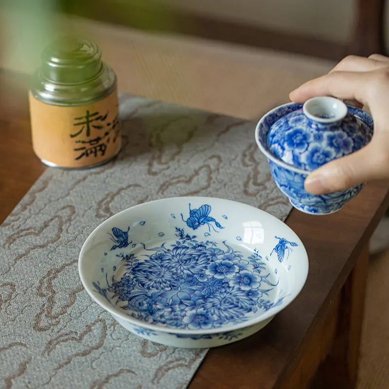 Nei Wai Wan Hua - Jing De Zhen Porcelain Gaiwan zycschina