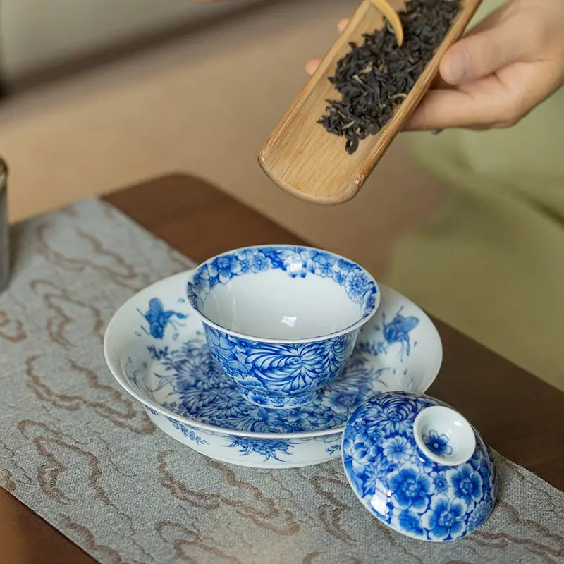 Nei Wai Wan Hua - Jing De Zhen Porcelain Gaiwan zycschina