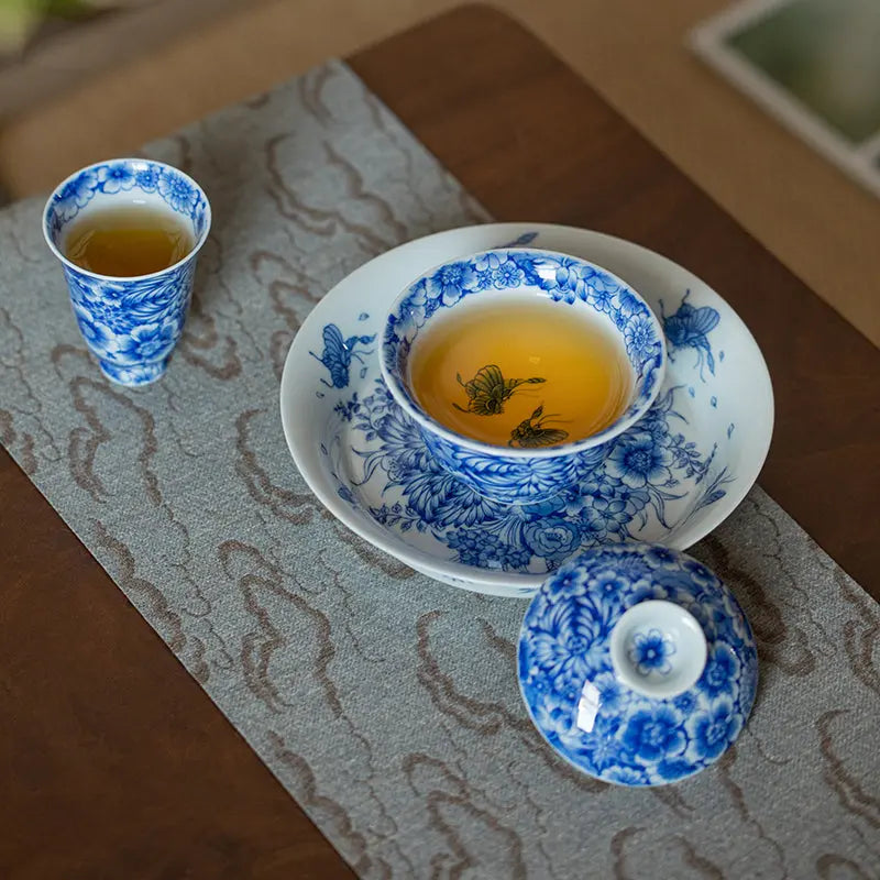Nei Wai Wan Hua - Jing De Zhen Porcelain Gaiwan zycschina