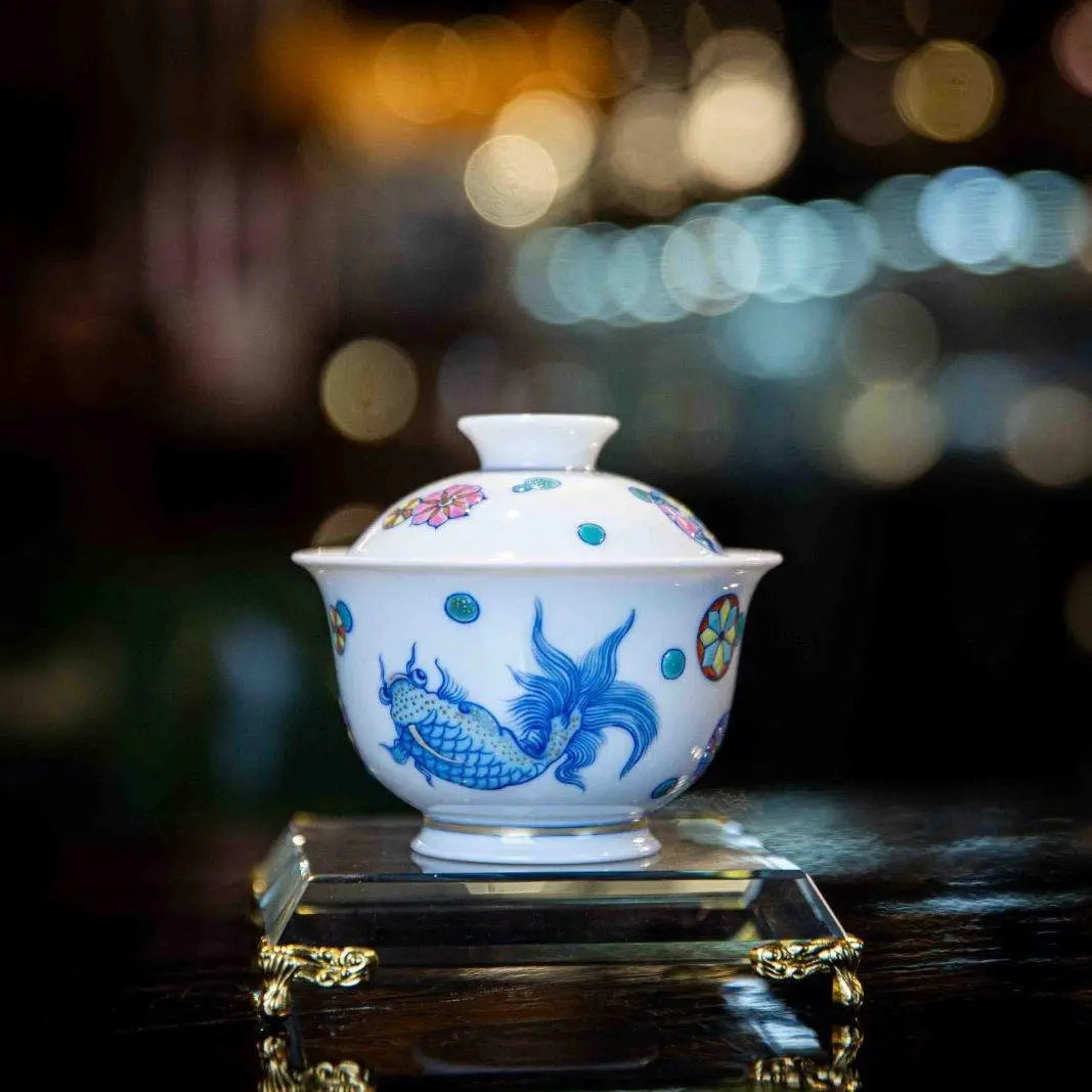 Pi Qiu Hua 110cc - Jing De Zhen Porcelain Gaiwan zycschina