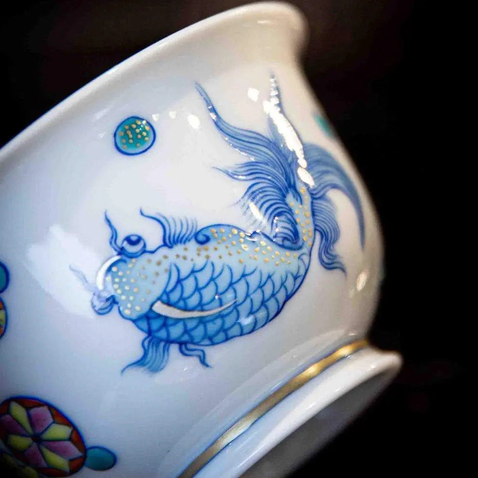 Pi Qiu Hua 110cc - Jing De Zhen Porcelain Gaiwan zycschina