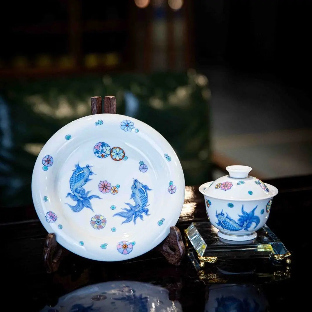 Pi Qiu Hua 110cc - Jing De Zhen Porcelain Gaiwan zycschina