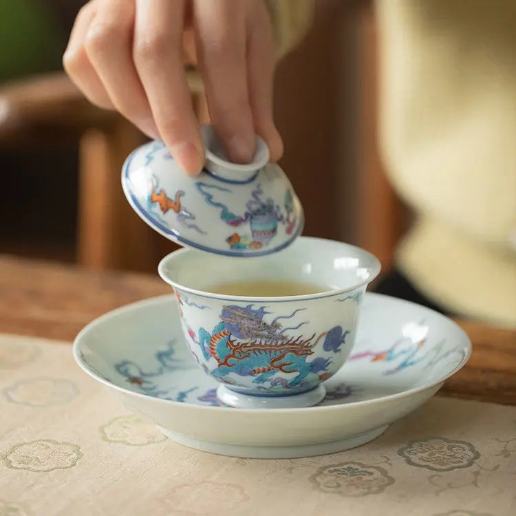 Qi Lin Wang Yue - Jing De Zhen Porcelain Gaiwan zycschina