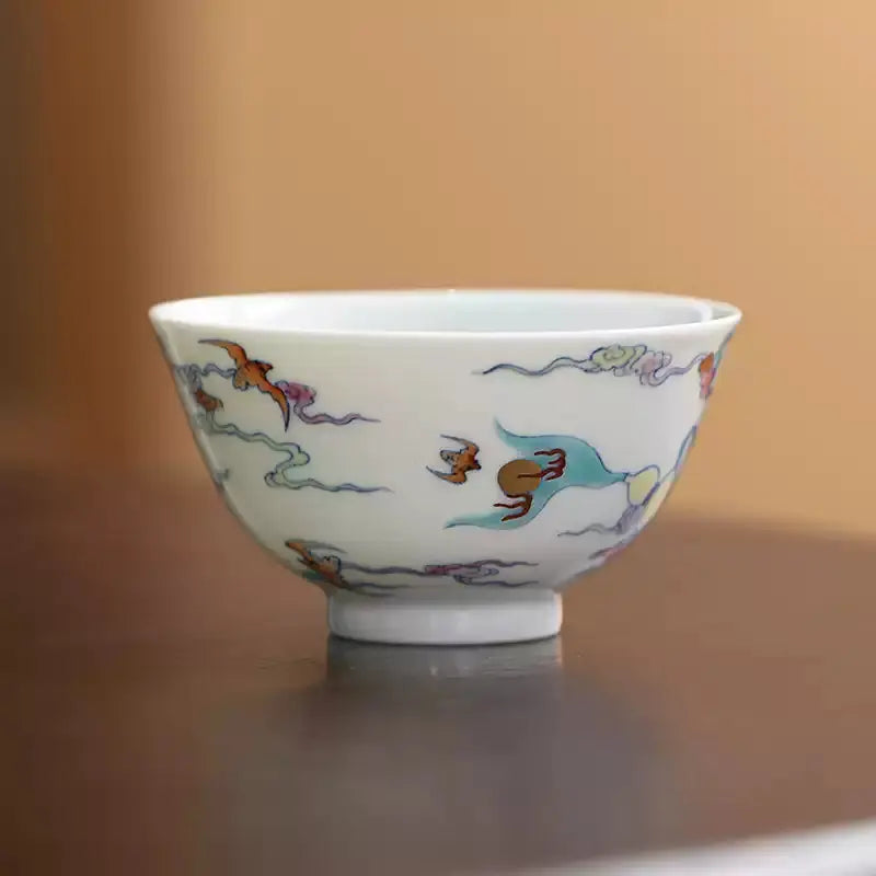 Qi Lin Wang Yue - Jing De Zhen Porcelain Teacup zycschina
