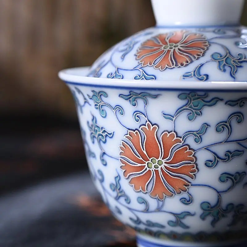 Qing He 150cc - Jing De Zhen Porcelain Gaiwan zycschina