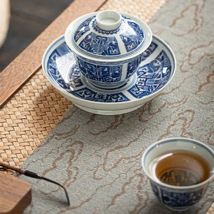 Qing Tong Tao Tie Wen - Jing De Zhen Porcelain Gaiwan zycschina