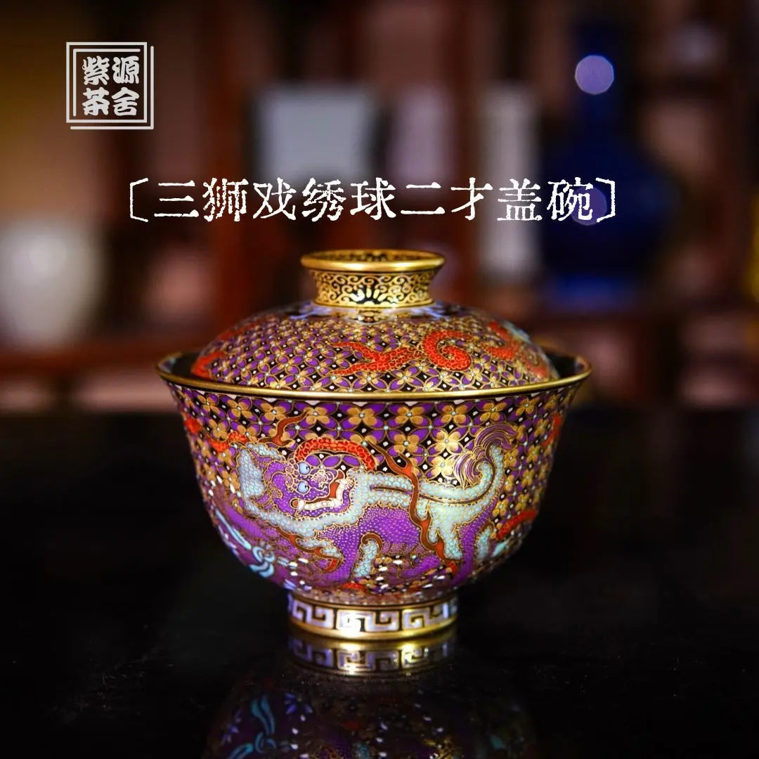San Shi Xi Xiu Qiu - Jing De Zhen Porcelain Gaiwan zycschina