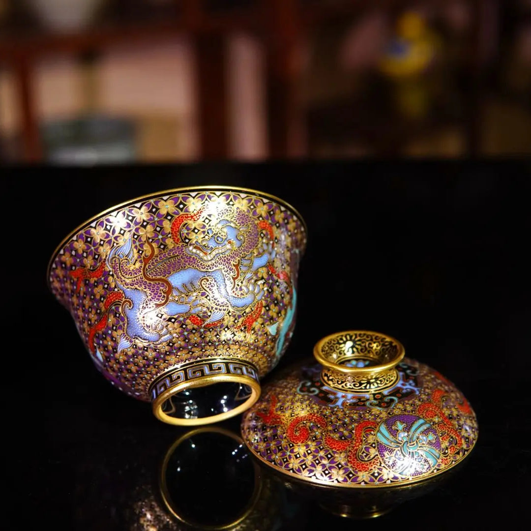 San Shi Xi Xiu Qiu - Jing De Zhen Porcelain Gaiwan zycschina