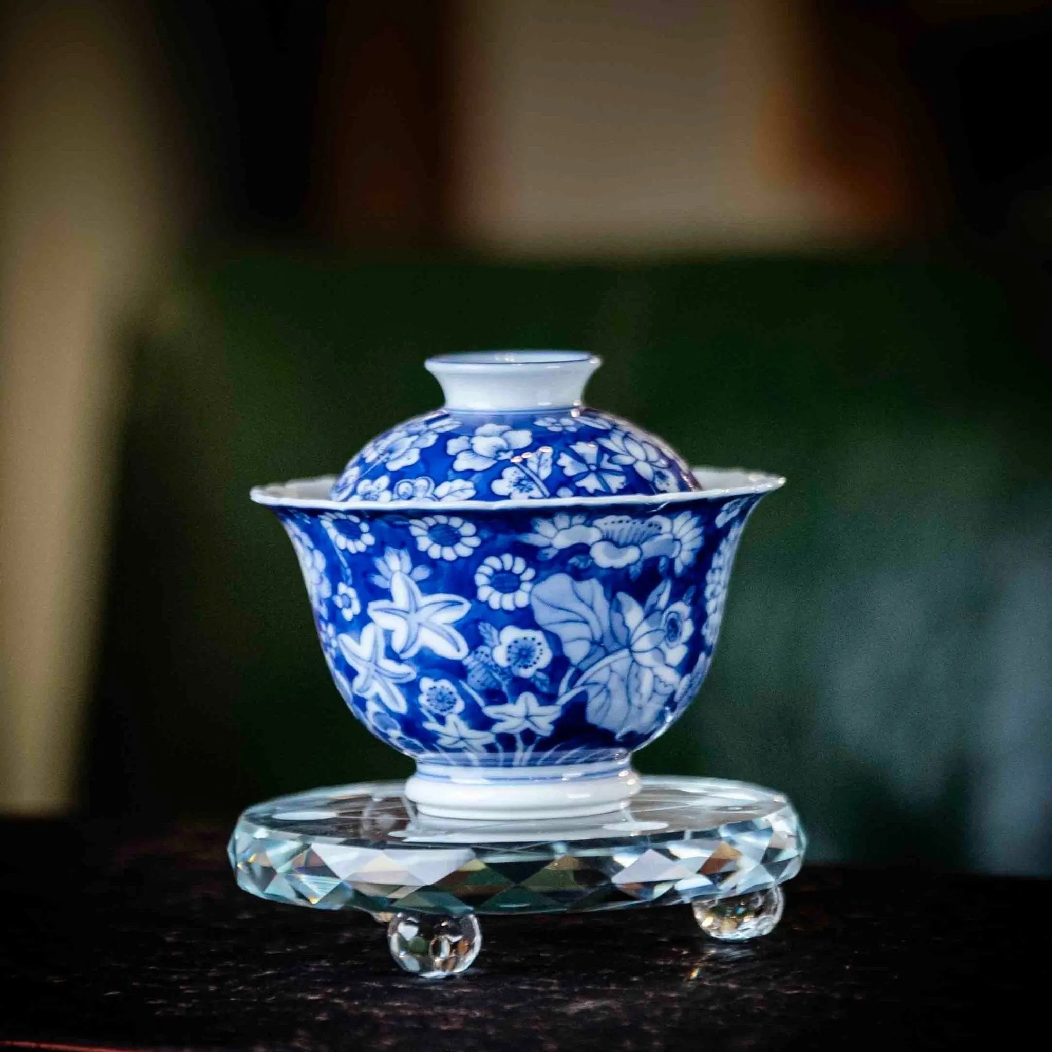 Shan Cha Hua 110cc - Jing De Zhen Porcelain Gaiwan zycschina