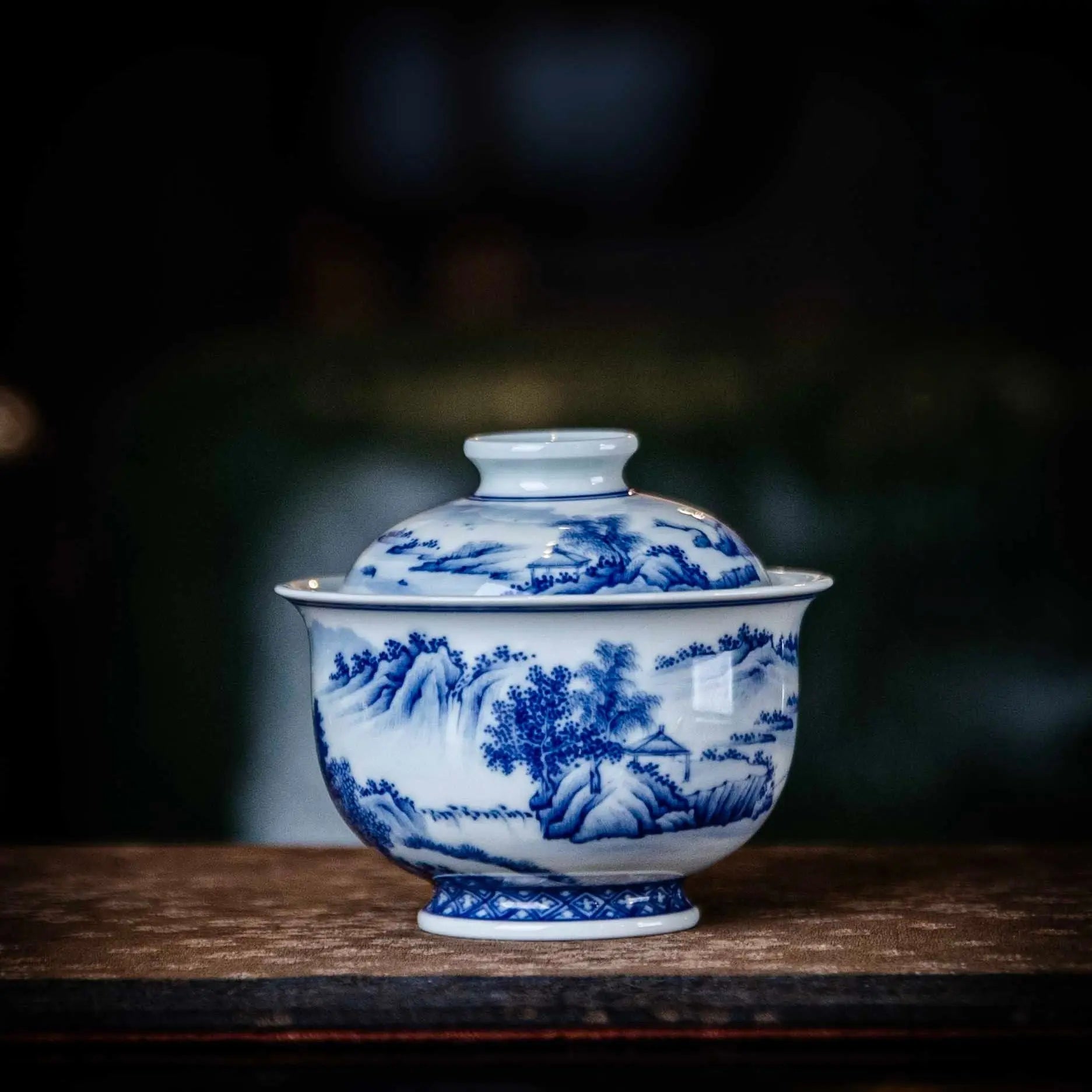 Shan Shui 110cc - Jing De Zhen Porcelain Gaiwan zycschina