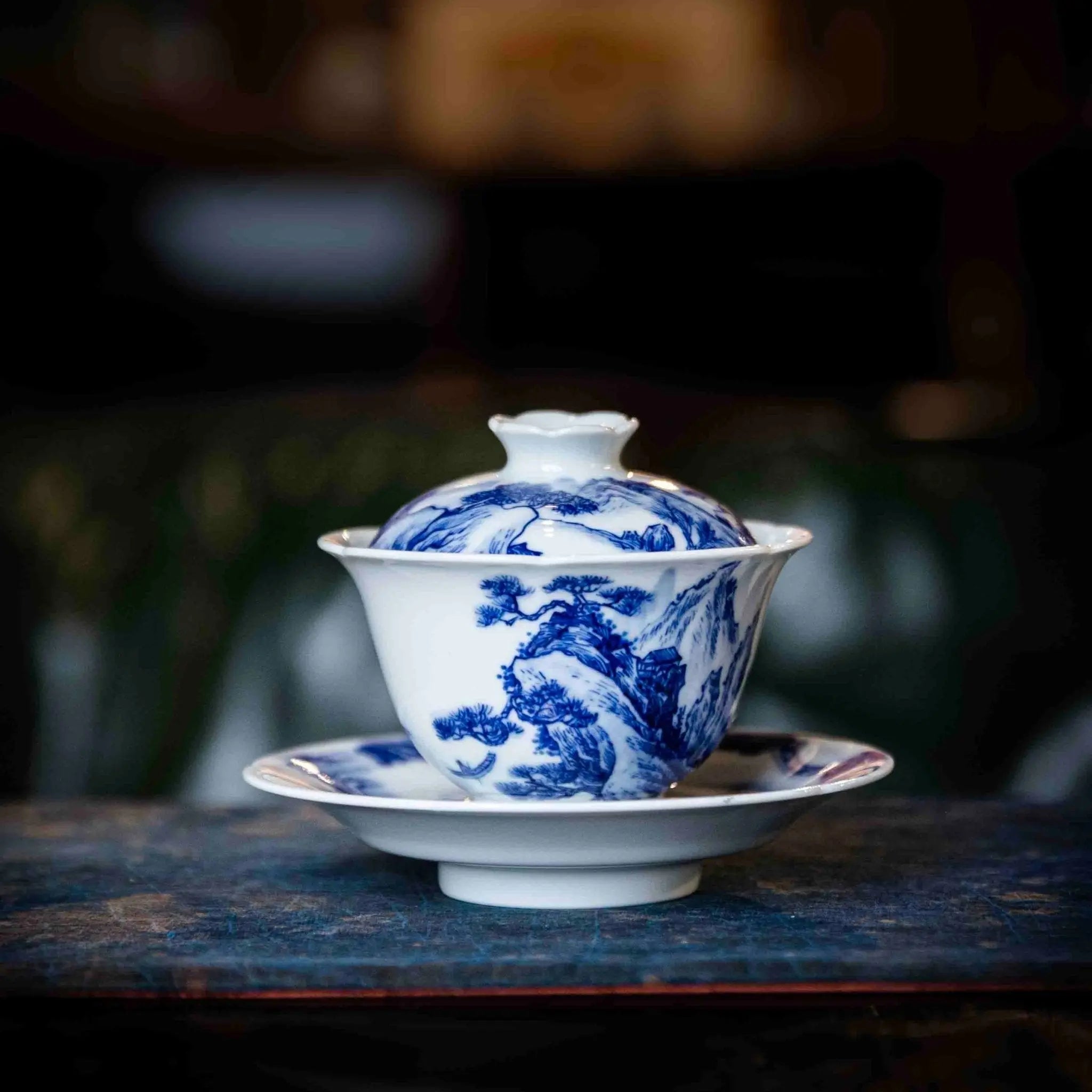 Shan Shui 130cc - Jing De Zhen Porcelain Gaiwan zycschina