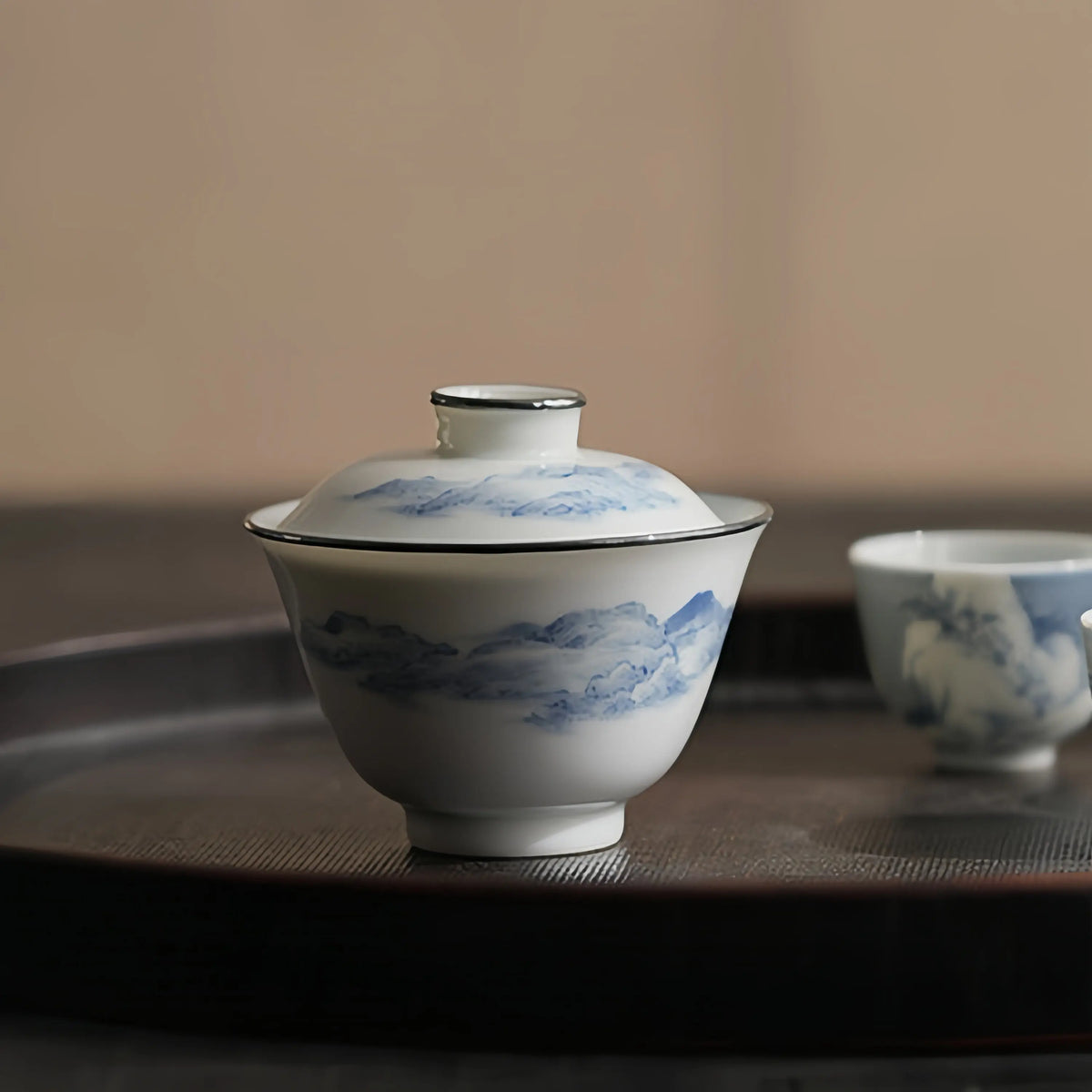 Shan Shui 90cc - Jingdezhen Porcelain Gaiwan zycschina
