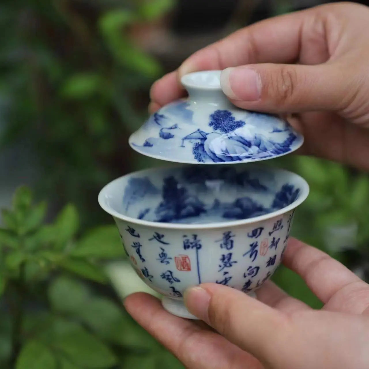 Shan Shui Shi Ci - Jing De Zhen Porcelain Gaiwan zycschina