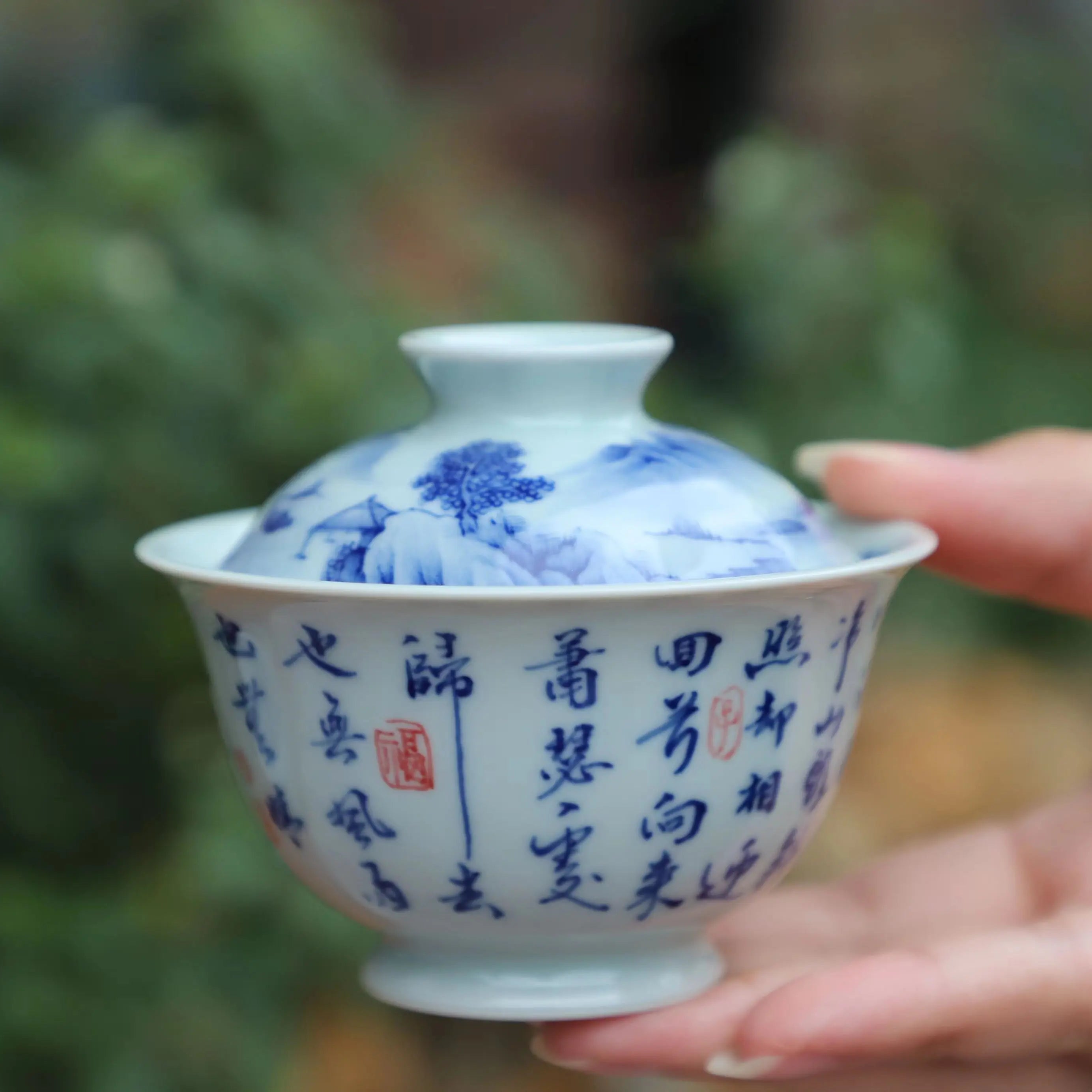 Shan Shui Shi Ci - Jing De Zhen Porcelain Gaiwan zycschina