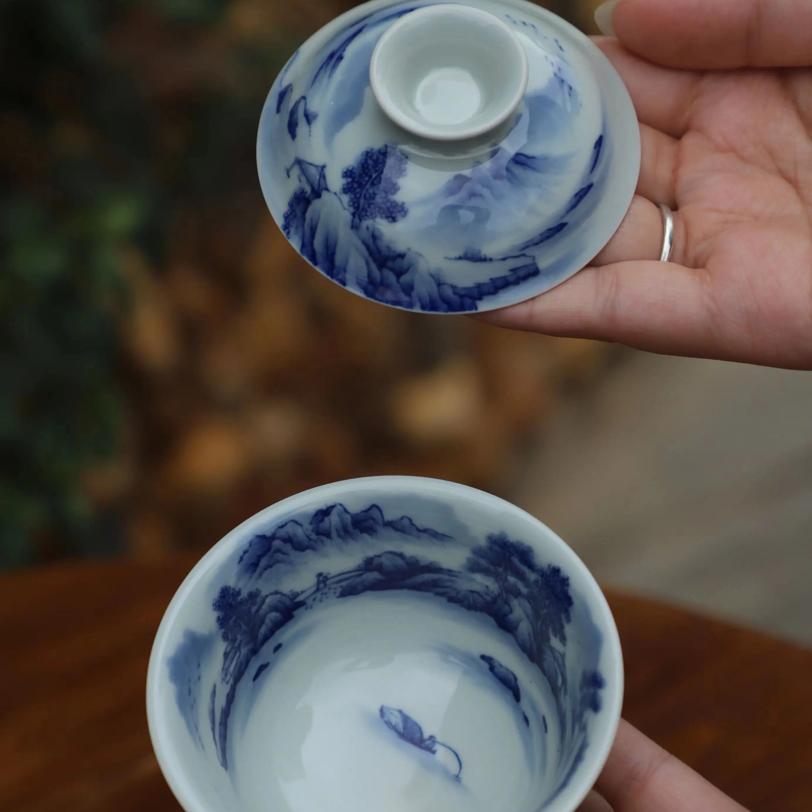 Shan Shui Shi Ci - Jing De Zhen Porcelain Gaiwan zycschina