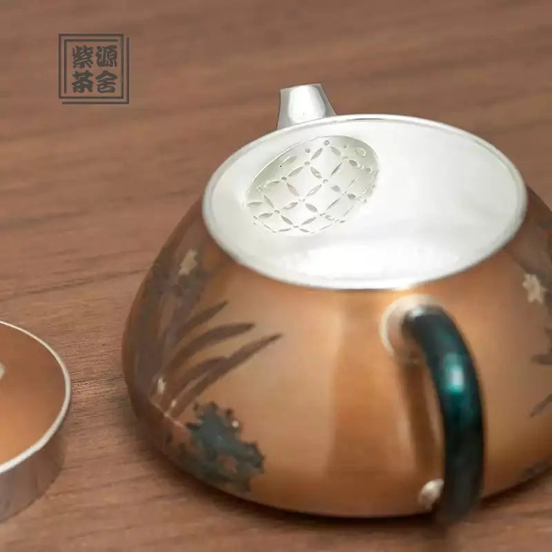 Shi Piao Shao Hua 200cc - Handmade silver pot zycschina
