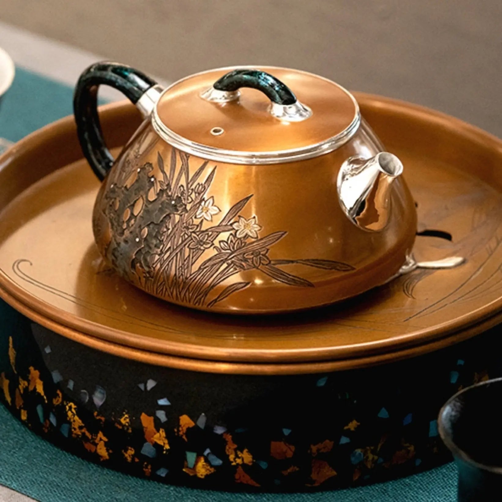 Shi Piao Shao Hua 200cc - Handmade silver pot zycschina
