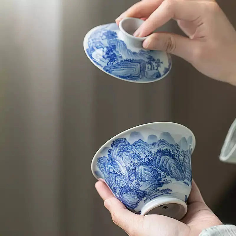 Shi Xi Shan Shui Tu - Jing De Zhen Porcelain Gaiwan zycschina