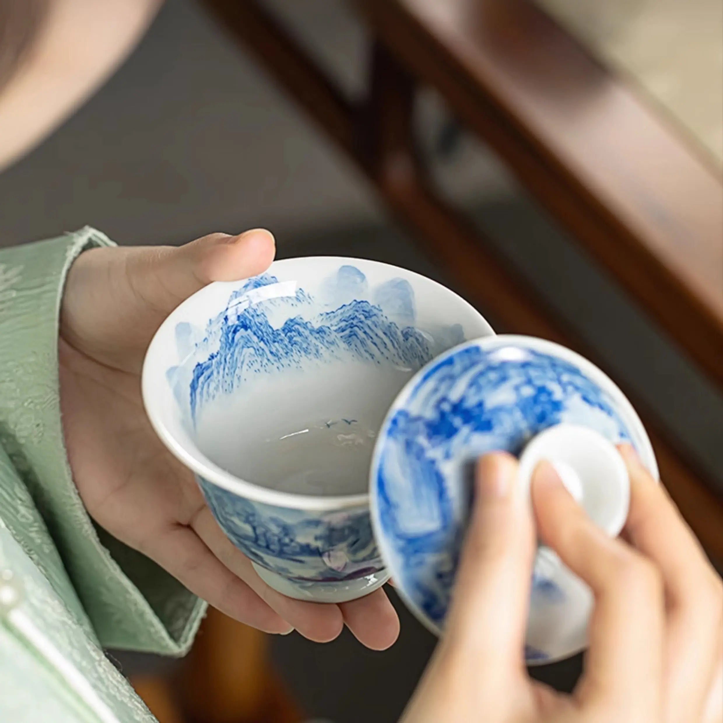 Shi Xi Shan Shui Tu - Jing De Zhen Porcelain Gaiwan zycschina