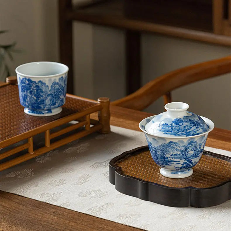Shi Xi Shan Shui Tu - Jing De Zhen Porcelain Gaiwan zycschina