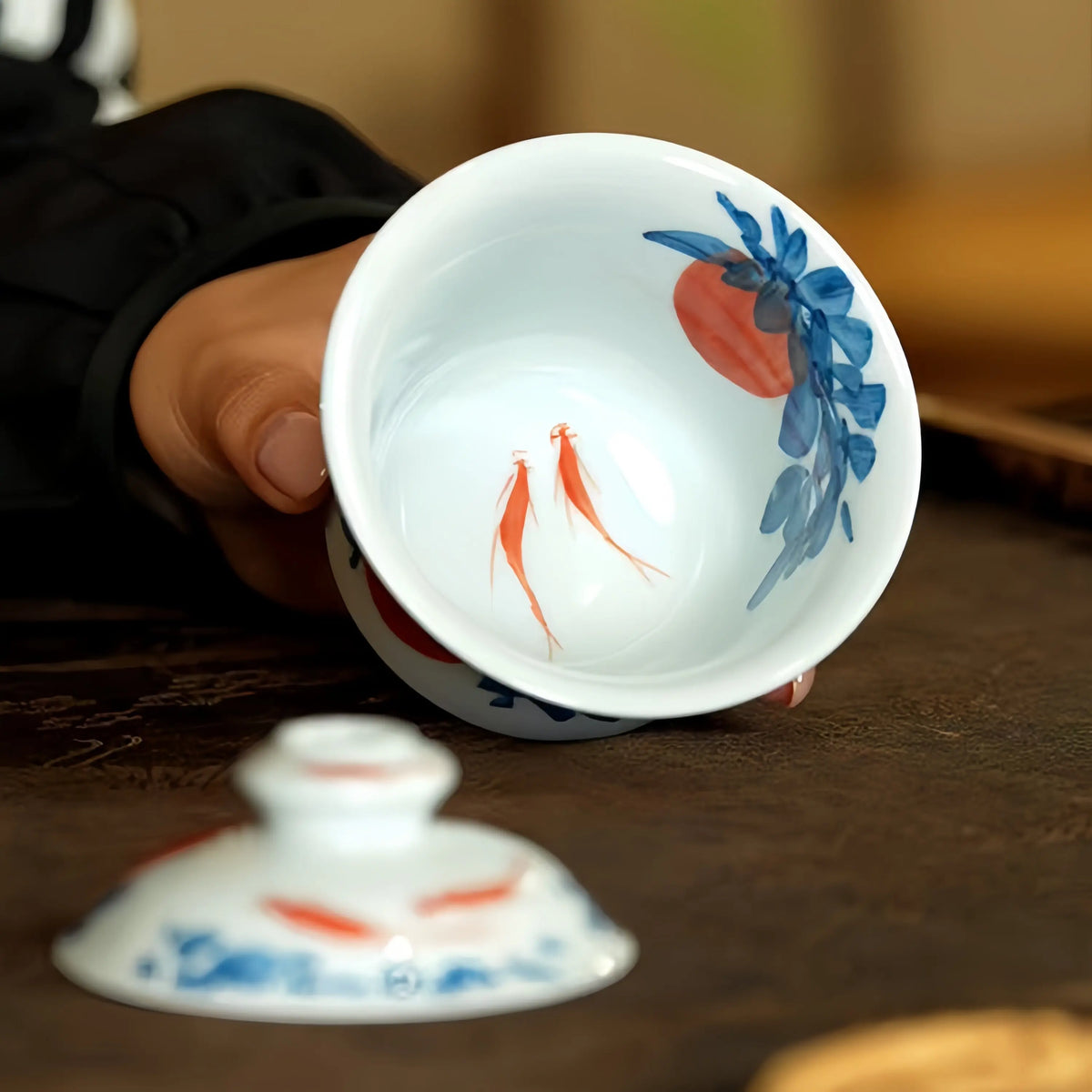Shou Tao Xie Yi 130cc - Jing De Zhen Porcelain Gaiwan zycschina