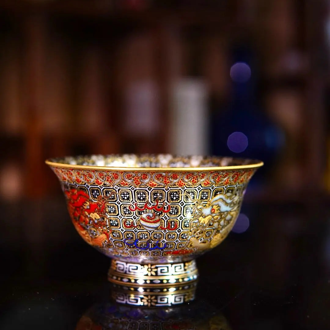 Shuang Long Wen - Jing De Zhen Porcelain Teacup zycschina