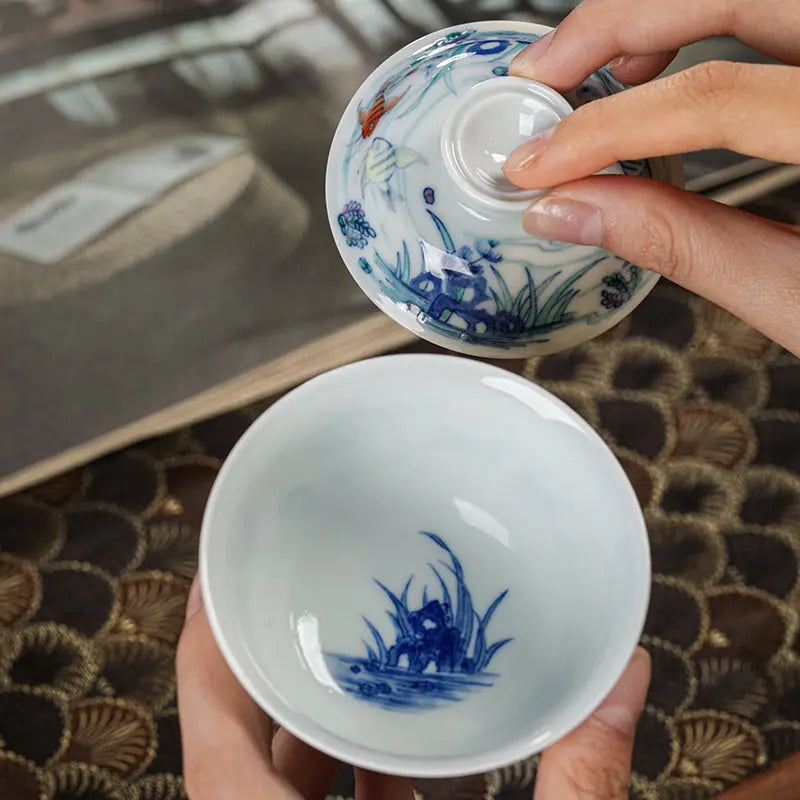 Shui Cao Jin Yu - Jing De Zhen Porcelain Gaiwan zycschina