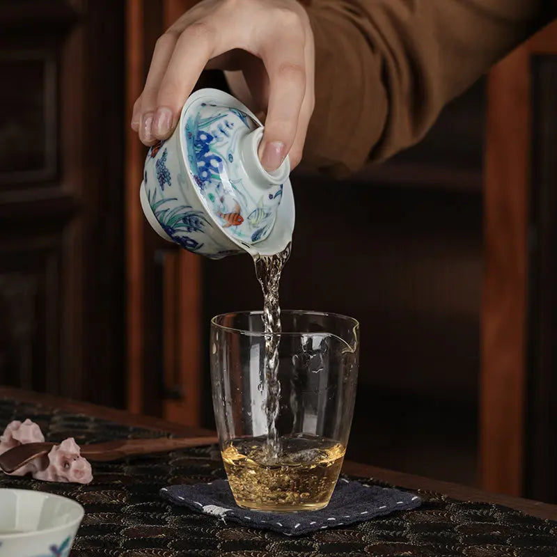Shui Cao Jin Yu - Jing De Zhen Porcelain Gaiwan zycschina