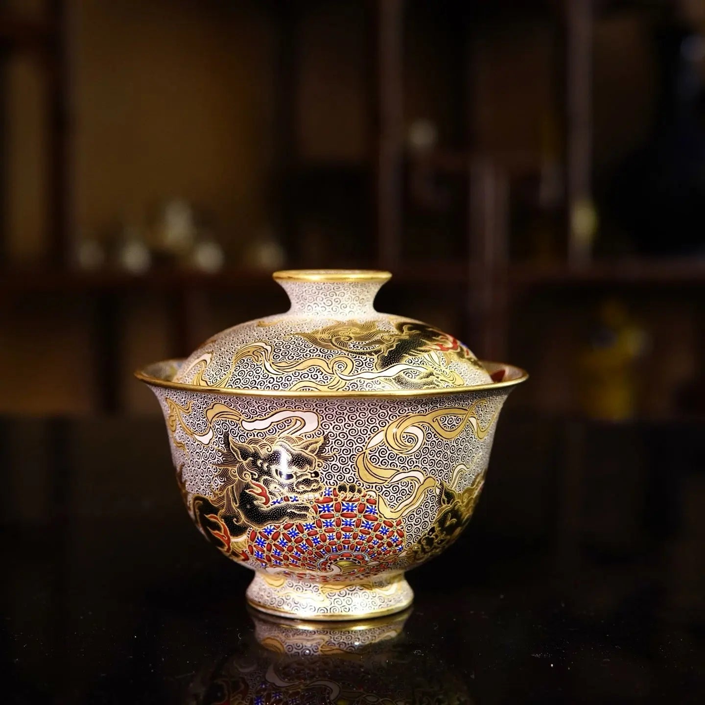 Si Shi Xiu Qiu - Jing De Zhen Porcelain Gaiwan zycschina