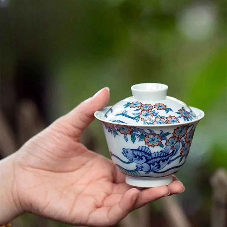 Tao Hua Liu Shui - Jing De Zhen Porcelain Gaiwan zycschina