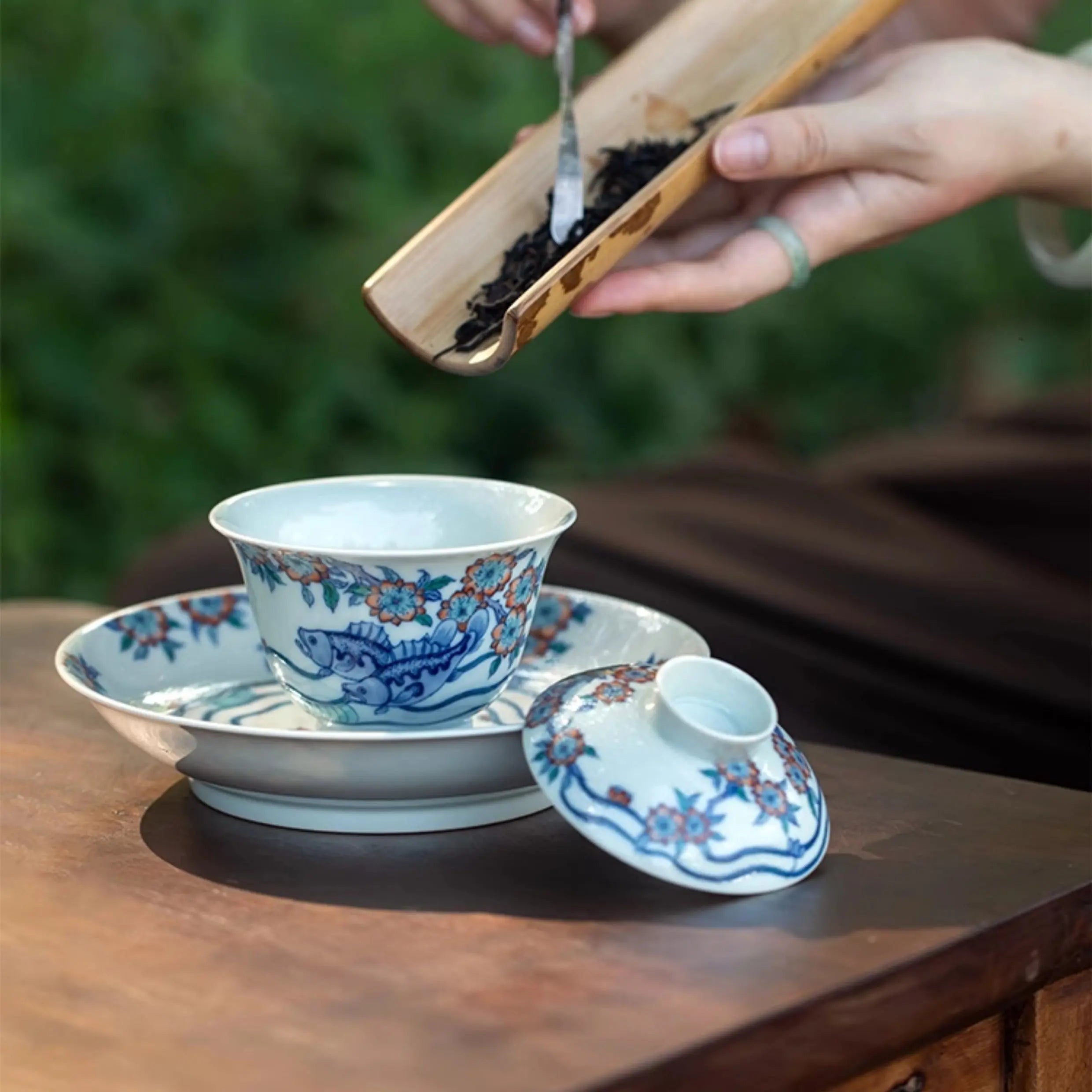 Tao Hua Liu Shui - Jing De Zhen Porcelain Gaiwan zycschina