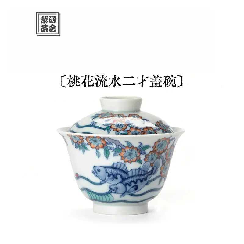 Tao Hua Liu Shui - Jing De Zhen Porcelain Gaiwan zycschina