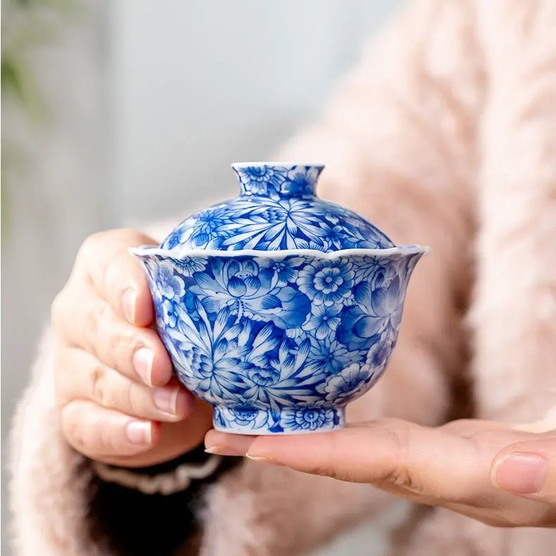 Wan Hua 130cc - Jing De Zhen Porcelain Gaiwan zycschina