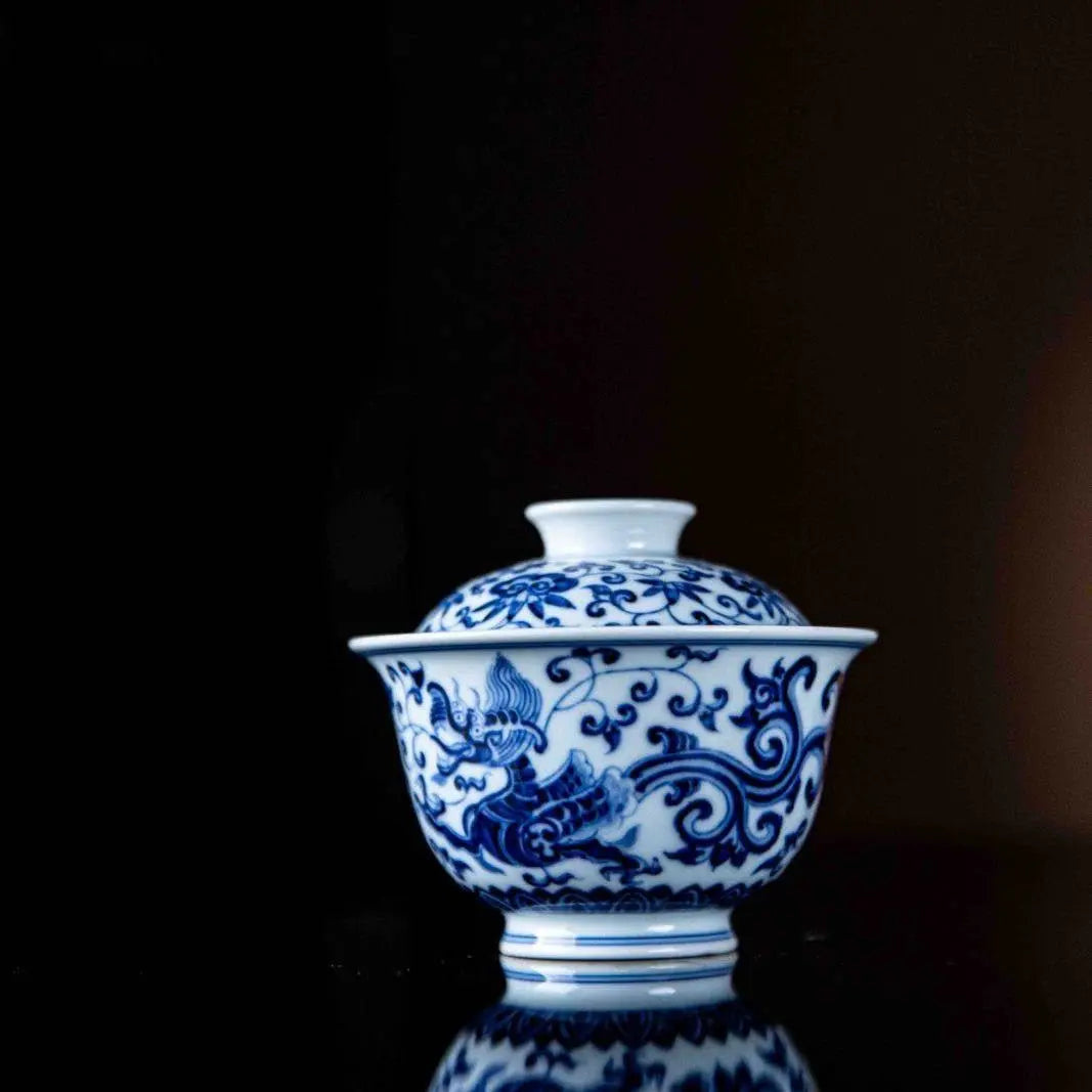 Xiang Cao Long 170cc - Jing De Zhen Porcelain Gaiwan zycschina