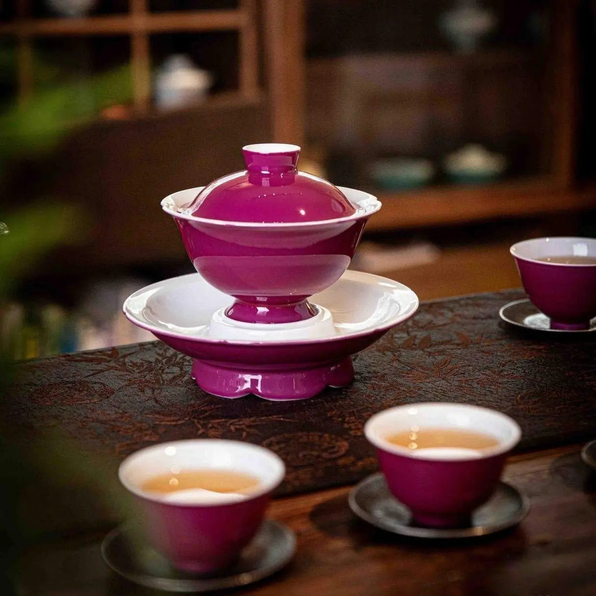 Yan Zhi Hong 130cc - Jing De Zhen Porcelain Gaiwan zycschina