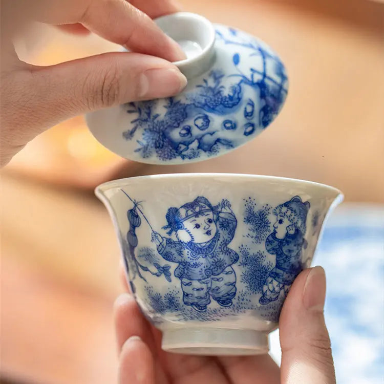 Ying Xi Tu - Jing De Zhen Porcelain Gaiwan zycschina