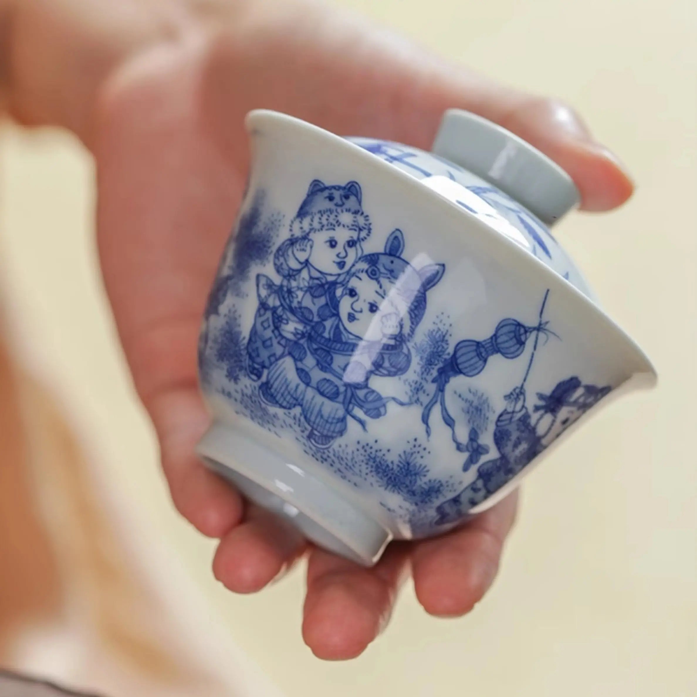 Ying Xi Tu - Jing De Zhen Porcelain Gaiwan zycschina