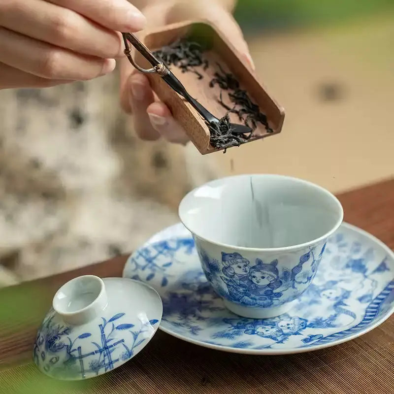 Ying Xi Tu - Jing De Zhen Porcelain Gaiwan zycschina