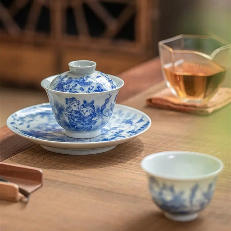 Ying Xi Tu - Jing De Zhen Porcelain Gaiwan zycschina