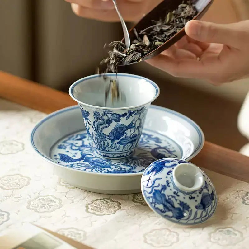 Yu Zao Wen - Jing De Zhen Porcelain Gaiwan zycschina